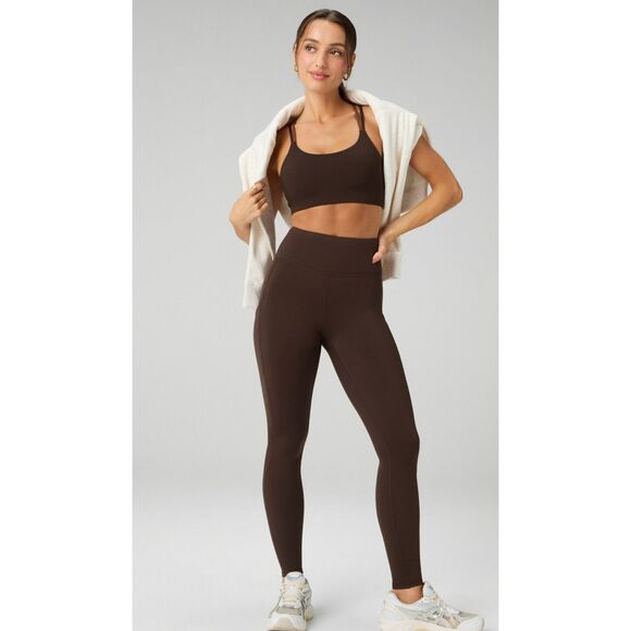 Fabletics Pants - Fabletics Boost PowerHold High Waisted Pocket Leggings Cacao MT NWT